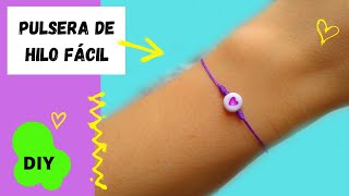 💜 Pulsera de Hilo Rápida y fácil de hacer para regalar  pulsera bonita de amistad shorts [upl. by Petersen]