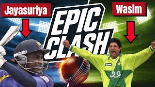 Wasim Akram VS Sanath Jayasuriya  Epic Battle in Champions Trophy [upl. by Turoff]