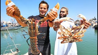 WOWWW Mega Seafood and BBQ CAMEL in Morocco INSANE Street Food and Seafood Market Tour [upl. by Langan]