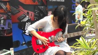 GJ2 Guitars by Grover Jackson  Player Test Drive by Saki Tokyo Guitar Show Japan [upl. by Padraic]