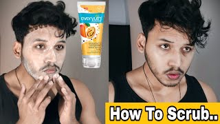 How To Use Face Scrub  Everyuth Scrub  How To Exfoliate Your Skin [upl. by Nyar]