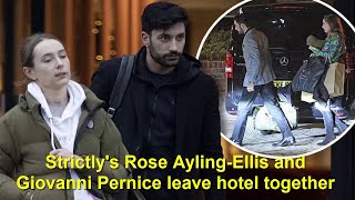 Strictlys Rose Ayling Ellis and Giovanni Pernice leave hotel together [upl. by Odilia]