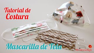 Tutorial de Costura  Mascarillas de Tela  Patrón Gratis  Cloth Mask [upl. by Busby]