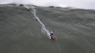 Nazare Big Wave Surfing from drone November 12 2019 4k [upl. by Naek]