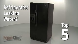 Refrigerator Leaking Water — Refrigerator Troubleshooting [upl. by Anitsugua]