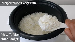 How To Cook Perfect Fluffy Rice In Rice Cooker  How To Use Rice Cooker [upl. by Nivets226]