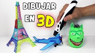 Como dibujar en 3D con un Lápiz 3D  Impresora 3D [upl. by Etti961]