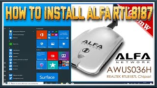 how to install driver ALFA RTL8187 on windows 10  driver updater ALFA AWUS036H [upl. by Lupien]