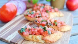 Italian Bruschetta Recipe  GetFitWithLeyla [upl. by Agnot634]