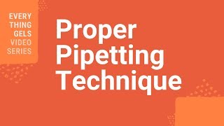 Proper Pipetting Technique [upl. by Ardnnek]