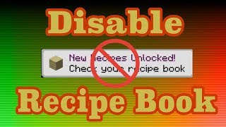 Disable Recipe Book Toasts and Turn Off Movement Tutorial Minecraft 1122 PC [upl. by Eyllek489]