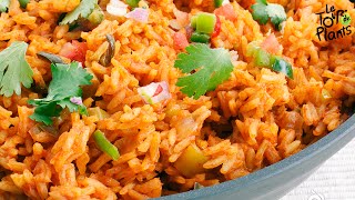 Spanish Rice Mexican Rice Using a Rice Cooker Fat Free Vegan Oil Free  One Minute Recipes [upl. by Czarra]