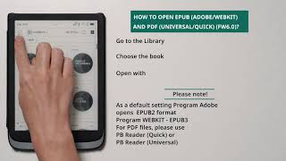 How to open Epub AdobeWebkit and PDF UniversalQuick PocketBook [upl. by Oivaf]