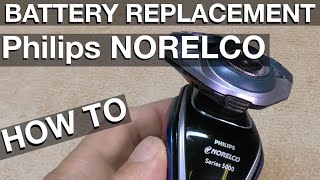 Battery Replacement on Philips NorelcoElectric Shaver  5000 Series How to 4K [upl. by Leatrice310]