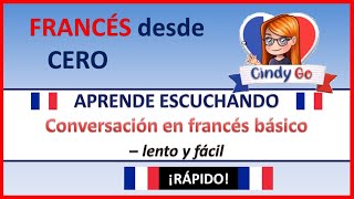 Aprender FRANCÉS DESDE CERO fácil y rápido ESCUCHANDO CONVERASACIÓNES EN FRANCÉS BÁSICO 💯 [upl. by Eltsirhc917]