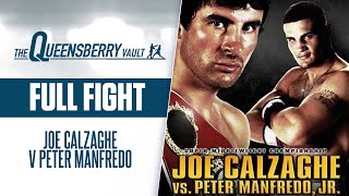 JOE CALZAGHE v PETER MANFREDO Full Fight  WORLD SUPER MIDDLEWEIGHT TITLE  THE QUEENSBERRY VAULT [upl. by Kcyred400]