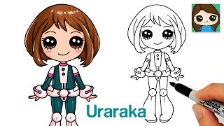 How to Draw Ochaco Uraraka  My Hero Academia [upl. by Bronez]