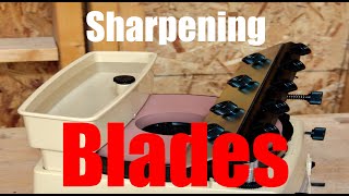 How I sharpen Planer and jointer blades  Makita 98202 [upl. by Dhiman]