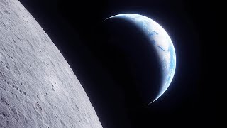 Views of Earth from the Moon  Real Time Journey Across The Lunar Surface [upl. by Axela]