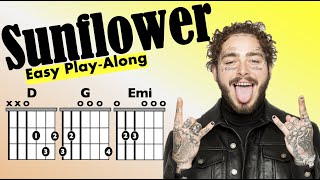 Sunflower Post Malone  Chord and Lyric PlayAlong [upl. by Airdnahc]