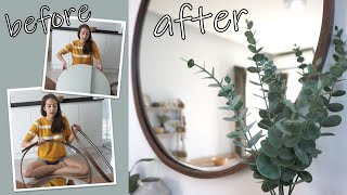 Mirror with DIY wooden frame [upl. by Myrvyn]