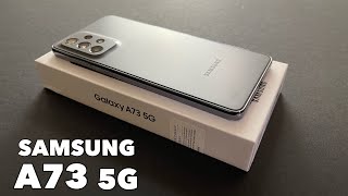 Unboxing SAMSUNG Galaxy A73 5G  Black [upl. by Eimia]