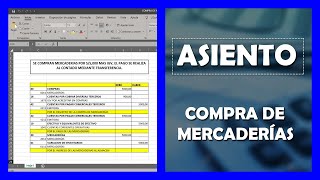 Asiento Contable  Compra de Mercaderías  Perú  Nuevo PCGE [upl. by Tiersten]