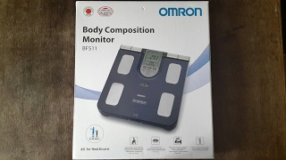 OMRON Körperanalysegerät BF511  Körperfettwaage Unboxing amp Test [upl. by Esbensen321]