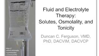 Fluid Therapy 2 SolutesOsmolality and Tonicity [upl. by Eisen]