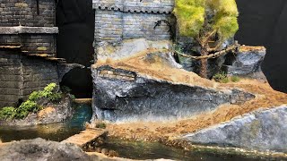 Making a realistic mountain castle diorama  Epoxy Resin [upl. by Ecraep477]