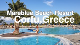 MAREBLUE BEACH RESORT CORFU GREECE  HOLIDAY IN MAREBLUE BEACH RESORT CORFU  HD4K HOTEL TOUR [upl. by Hudnut81]