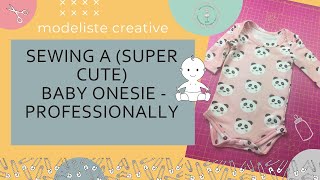 Sewing A Baby Onesie  Professionally [upl. by Krystin691]