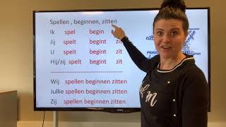 NT2 les 28 werkwoord korte klank zeGGen ziTTen grammatica learndutch TC32 Nederlands leren [upl. by Prosperus573]