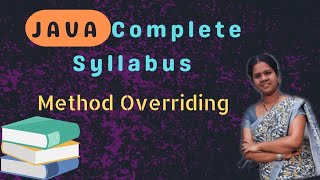 Method overriding in java  21  JAVA COURSE in telugu [upl. by Bevvy]