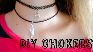 Collar y Gargantilla DIY muy fácil  DIY easy choker and tattoo choker  VLOGS EVRIGÜER [upl. by Iniffit]