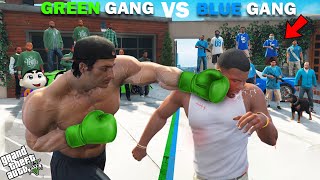 Shinchan Green Gang VS Franklin Blue Gang Fight Challenge In GTA 5 [upl. by Ingles643]