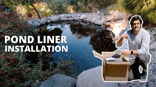 Pond Liner Install with Premium RPE [upl. by Oinotnaesoj40]