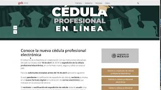 Cédula Profesional Electrónica  Consulta validación y duplicado en línea [upl. by Horgan415]