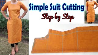 Part1 Simple Suitkameez Cutting for Beginners  English Subtitles  Stitch By Stitch [upl. by Ait]