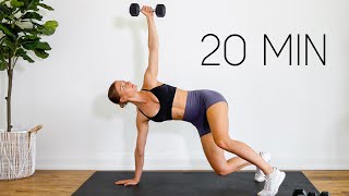 20 MIN FULL BODY WORKOUT With Weights At Home Strength [upl. by Eirena]