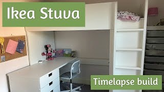 Ikea Stuva assembly  how to build the loft bed in time lapse [upl. by Aicrop]