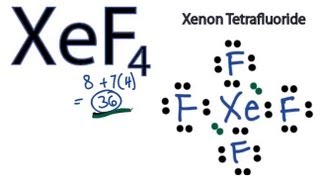 XeF4 Lewis Structure  How to Draw the Lewis Structure for XeF4 [upl. by Joby]