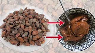 How To Make Chocolate From Cacao Nibs and Beans step by step at home Bonus chocolate sauce [upl. by Annod805]