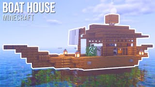 Minecraft  How to build a Boat House  Small amp Simple [upl. by Ahsinra]