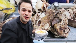 Chinese Street Food FRENZY LAMB HEAD Soup  Organ Tour in Kashgar China [upl. by Kameko277]