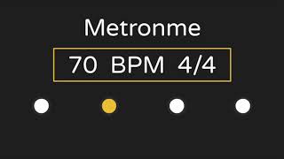 Metronome  70 BPM  44 Time with Accent [upl. by Corbie595]