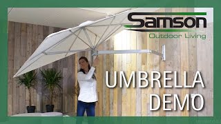 Paraflex wall mounted umbrella demonstration [upl. by Yragerg]