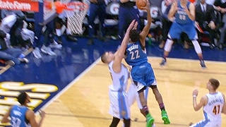 Andrew Wiggins POSTER Dunk vs the Nuggets  021517 [upl. by Euqinu718]