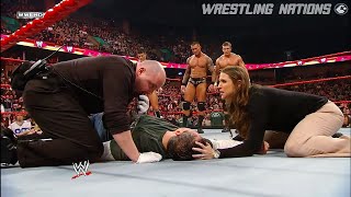 Shane and Stephanie Destroyed by Randy Orton WWE Raw [upl. by Nagek]