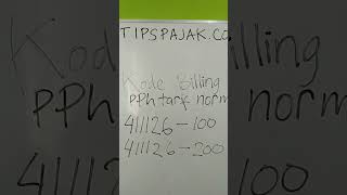 Kode Billing PPh Tarif Normal  Tarif Umum pajak tipspajak kodebilling [upl. by Eanej]